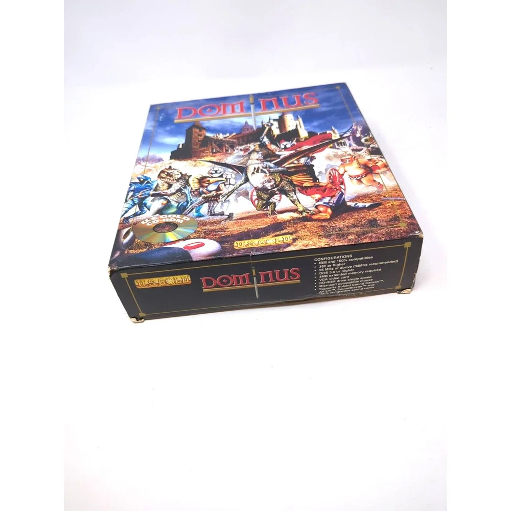 PC Big Box CD-ROM Game DOMINUS The New Genre of Strategy Games 1994 US Gold